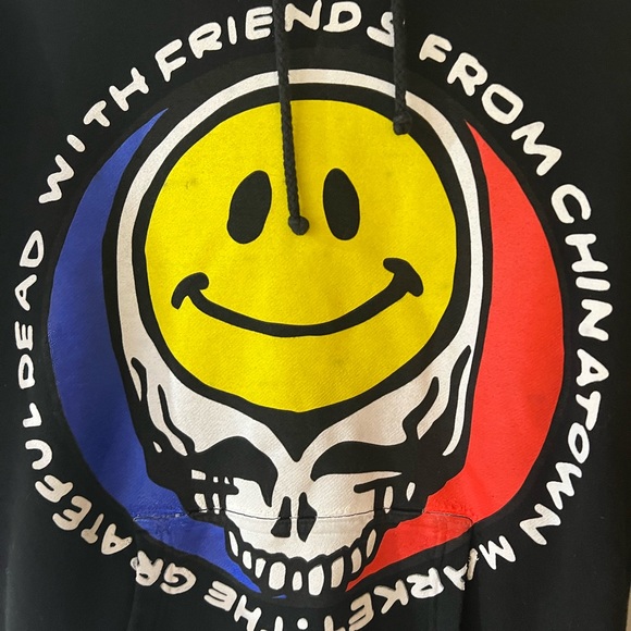 Chinatown Market X Grateful Dead Stealie Smiley hoodie sweatshirt - Picture 2 of 4